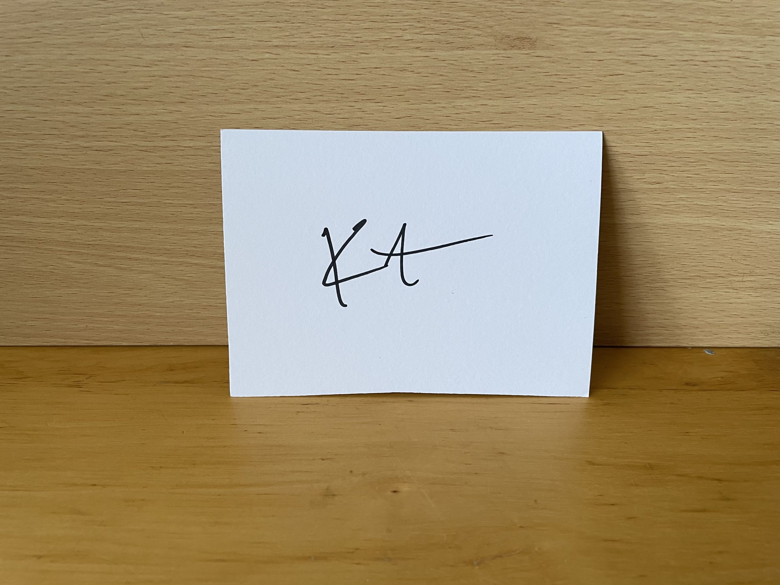 Kristen Stewart Signed White Card Kristen Stewart Signed White Card