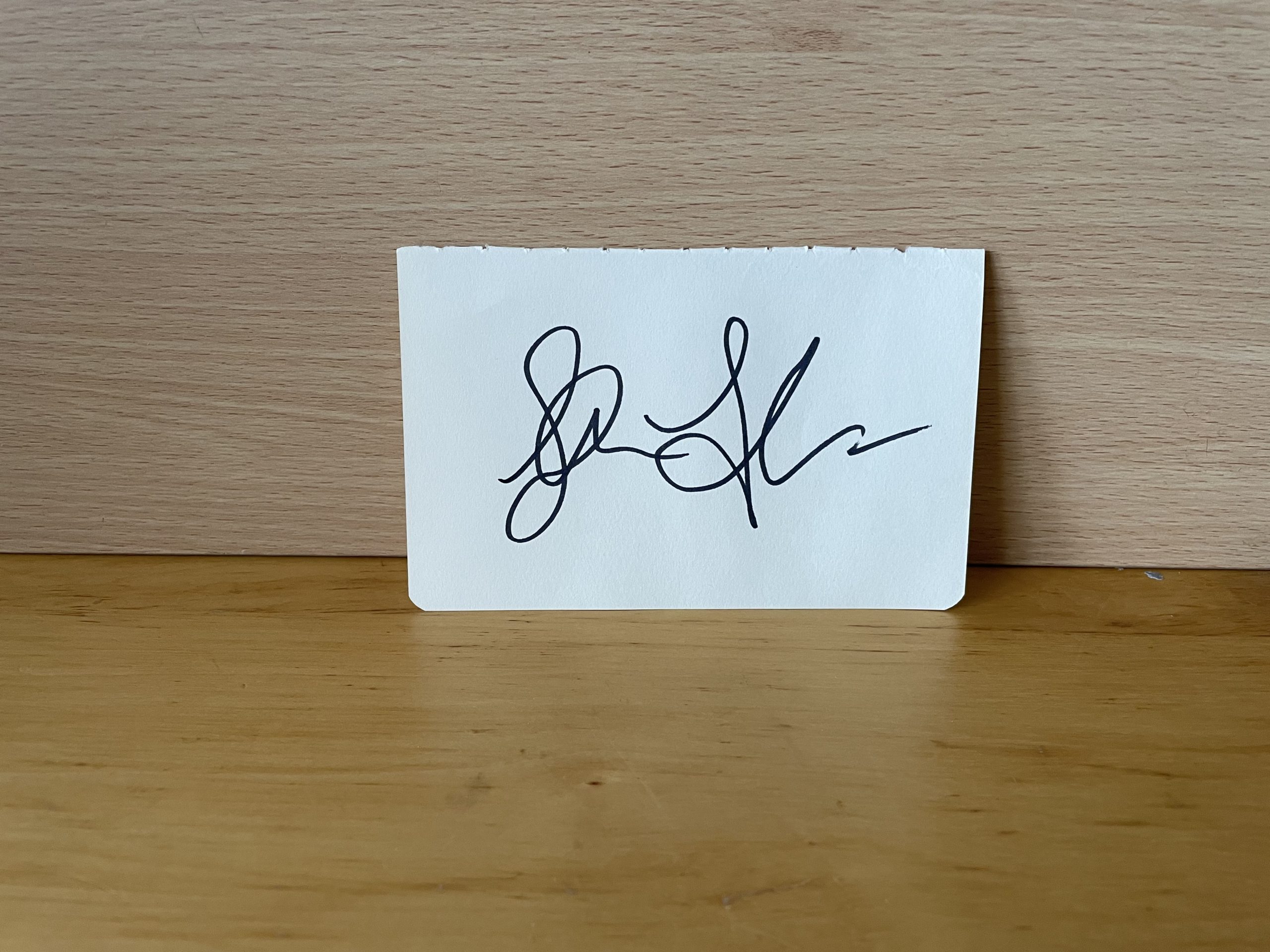 Lea Thompson Signed White Card Lea Thompson Signed White Card