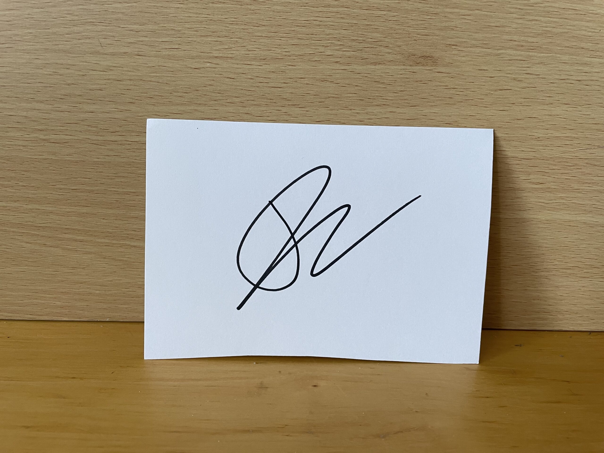 Dwayne Johnson Signed White Card Dwayne Johnson Signed White Card
