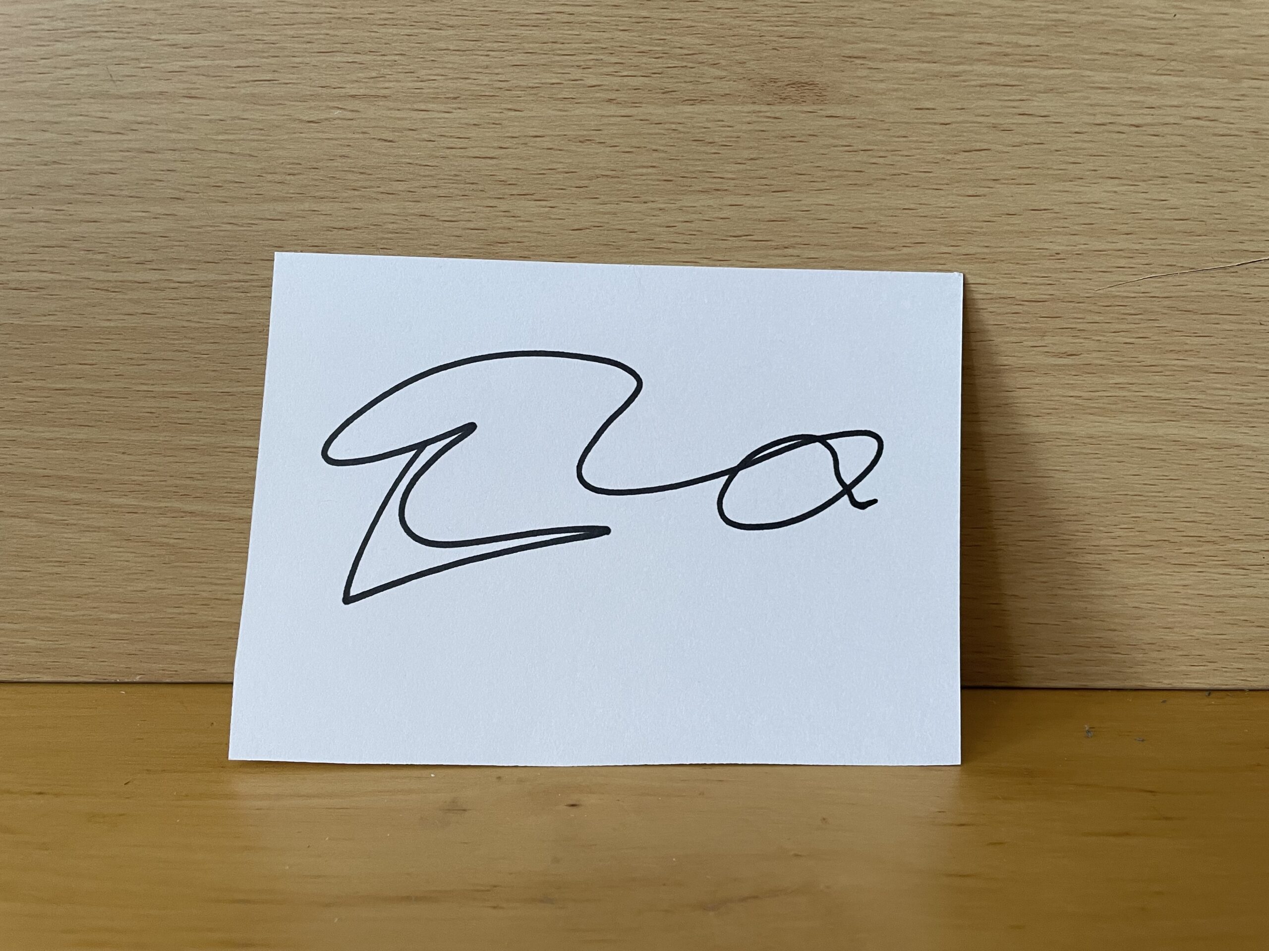 Ed Sheeran Signed White Card Ed Sheeran Signed White Card