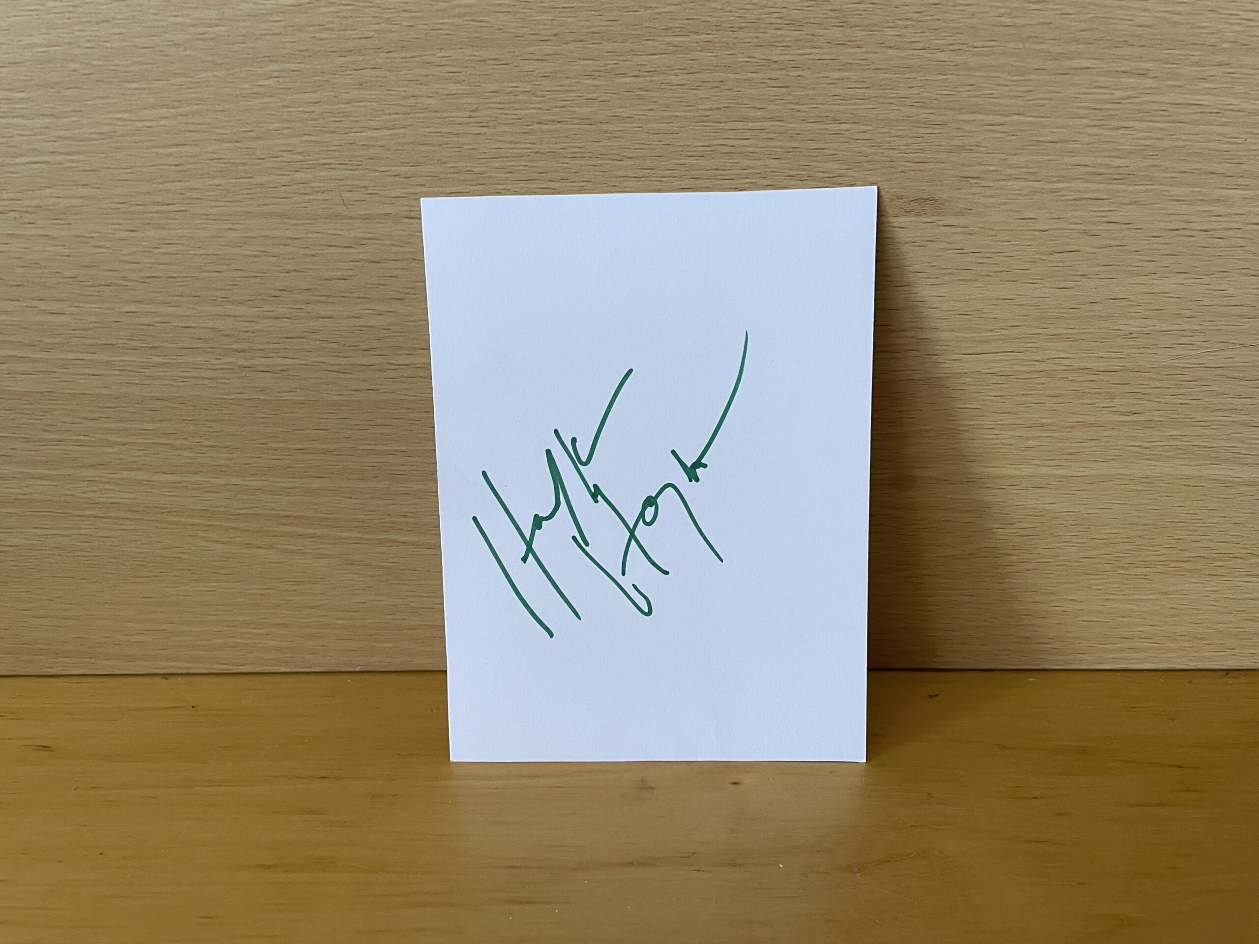Hulk Hogan Signed White Card Hulk Hogan Signed White Card