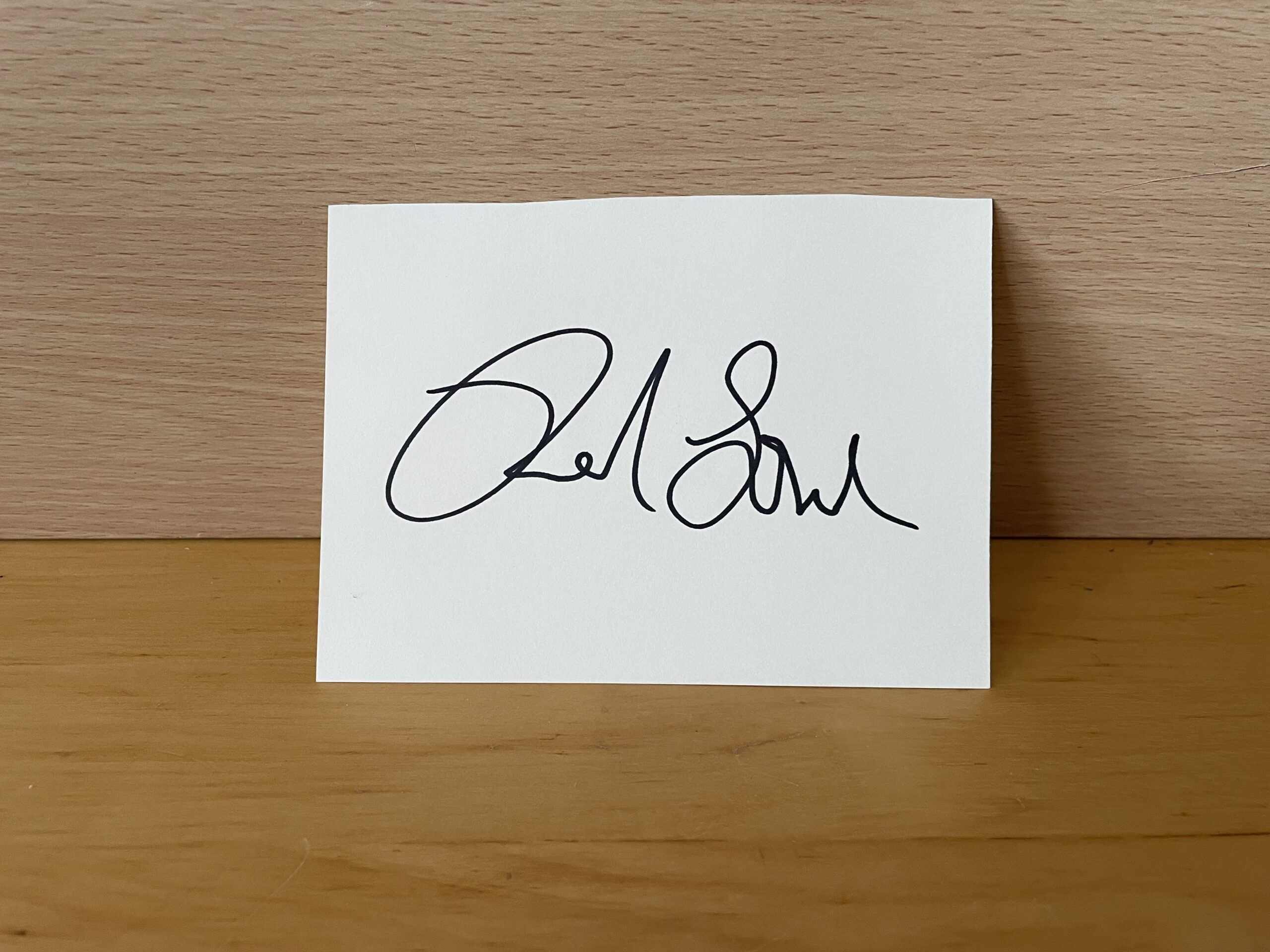 Rob Lowe Signed White Card Rob Lowe Signed White Card