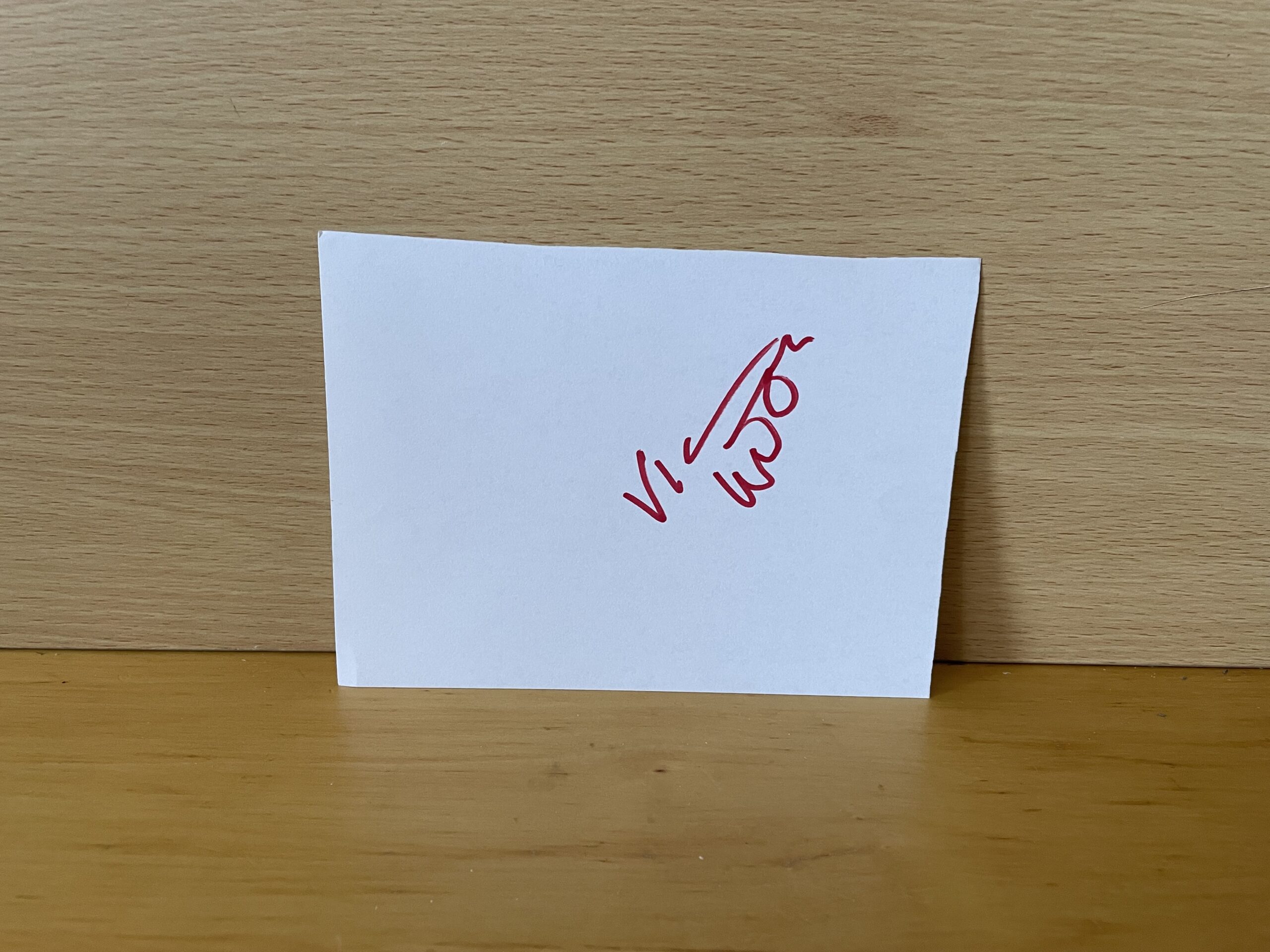 Victoria Wood Signed White Card Victoria Wood Signed White Card
