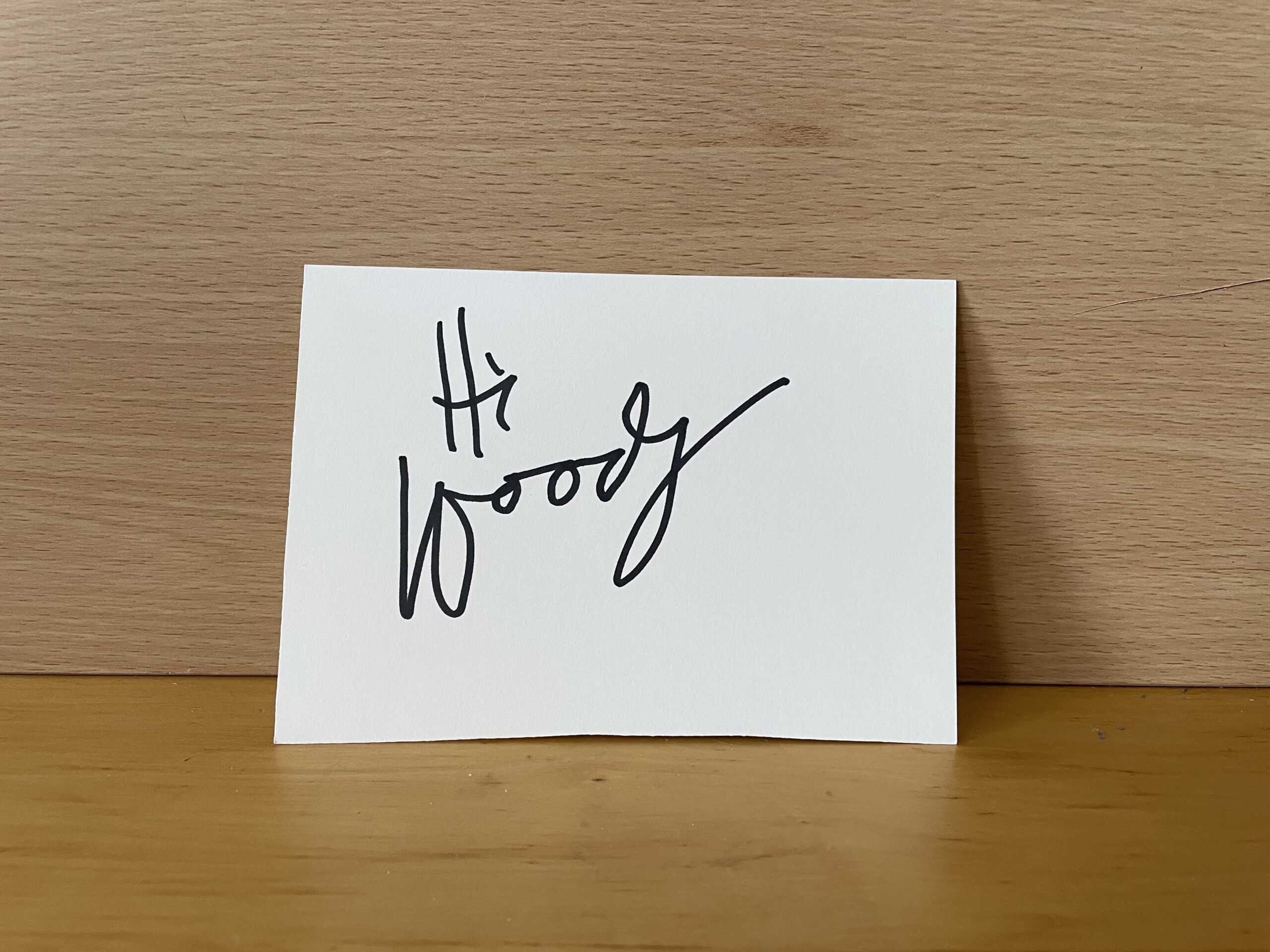 Woody Harrelson Signed White Card Woody Harrelson Signed White Card