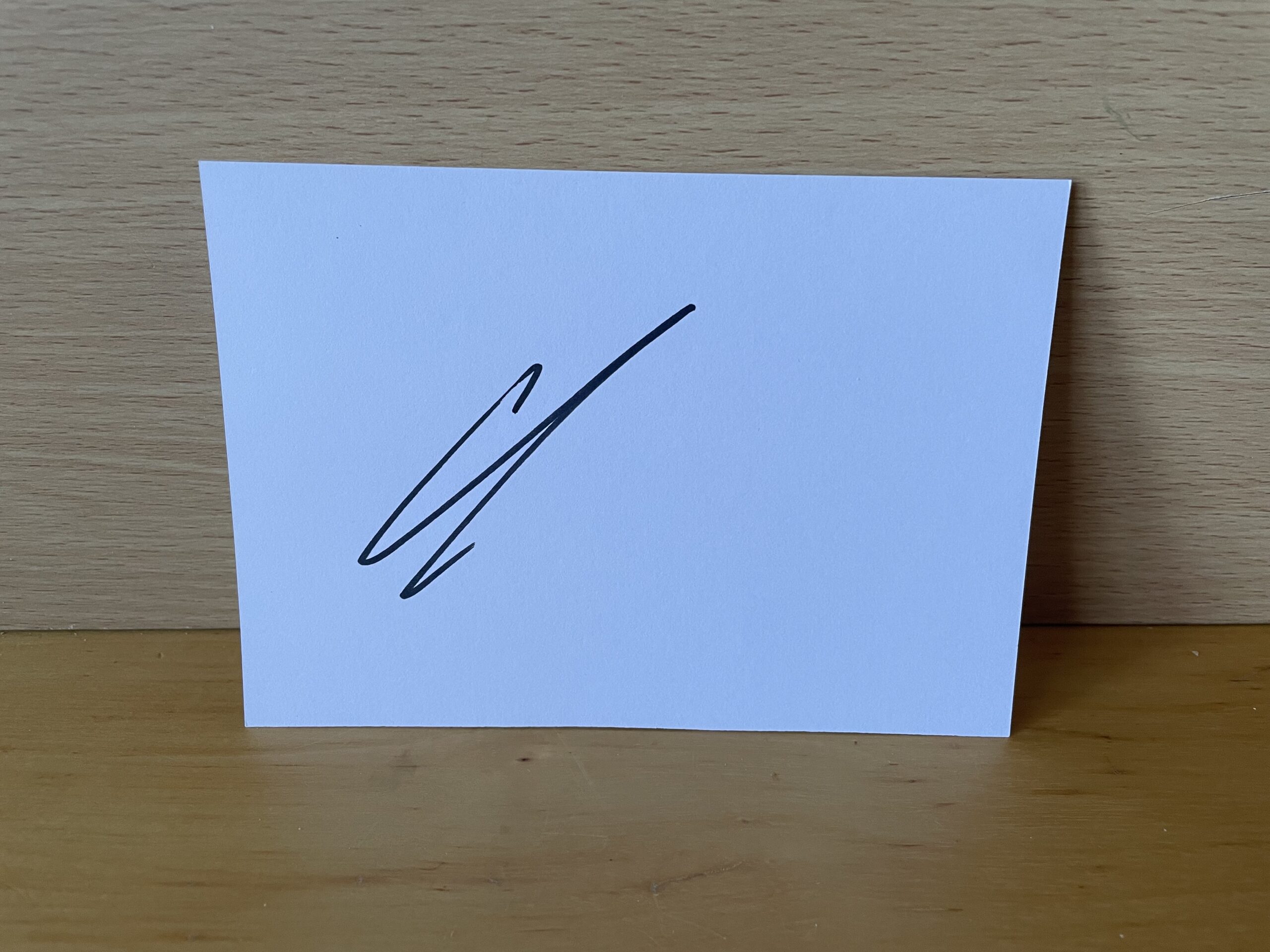 Craig David Signed White Card