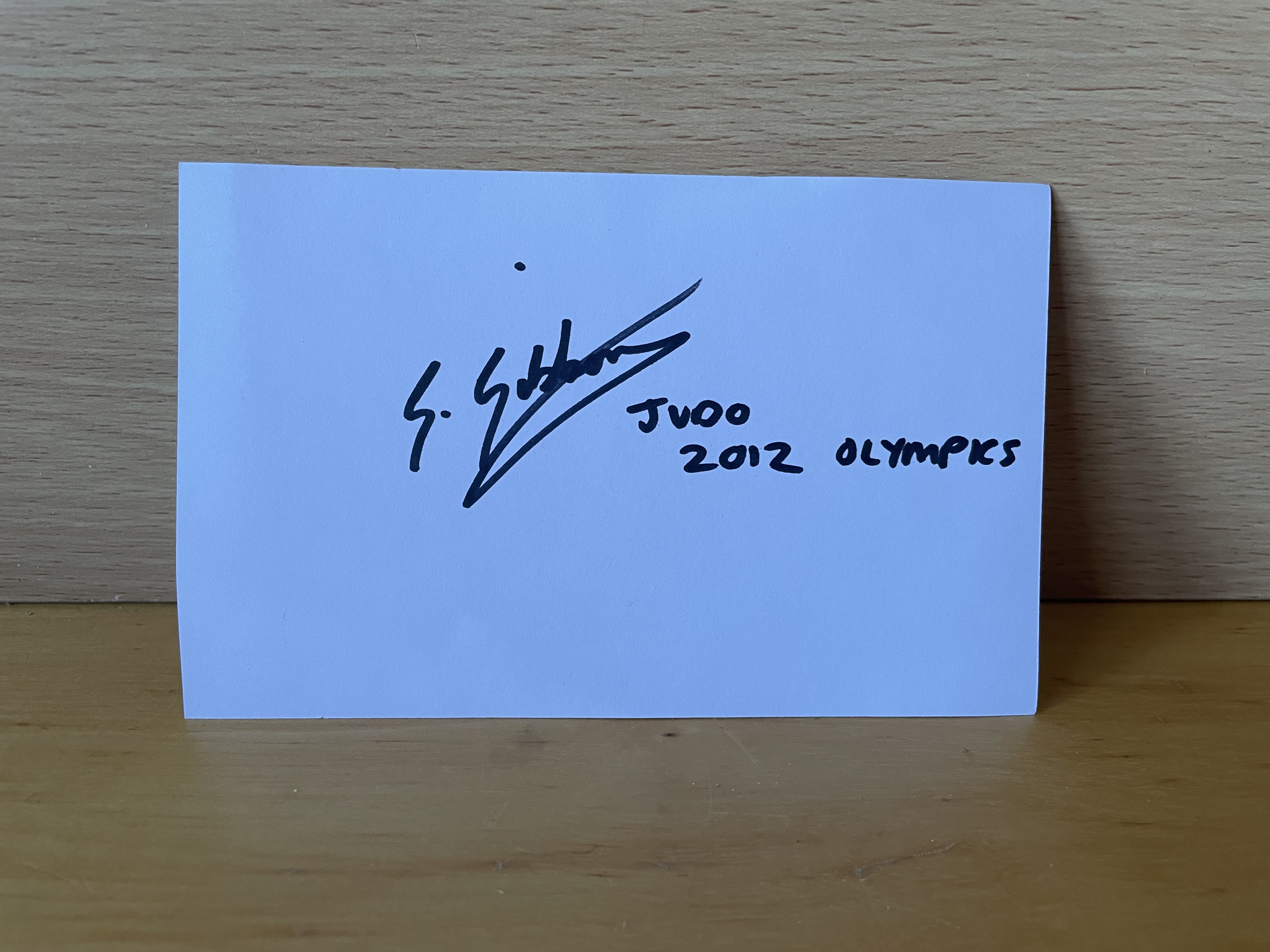 Gemma Gibbons Signed White Card