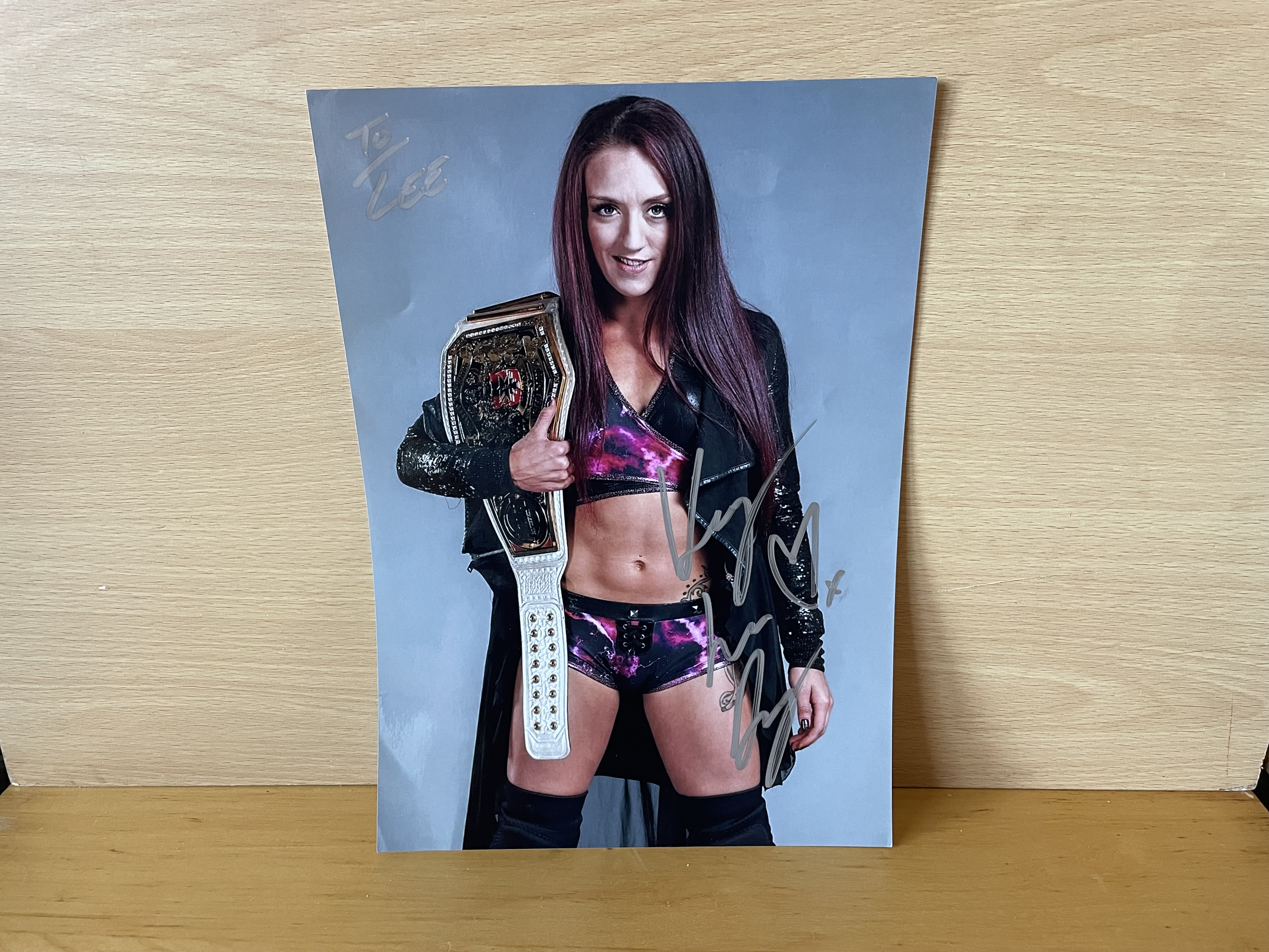 Kay Lee Ray Signed Colour A4 Image