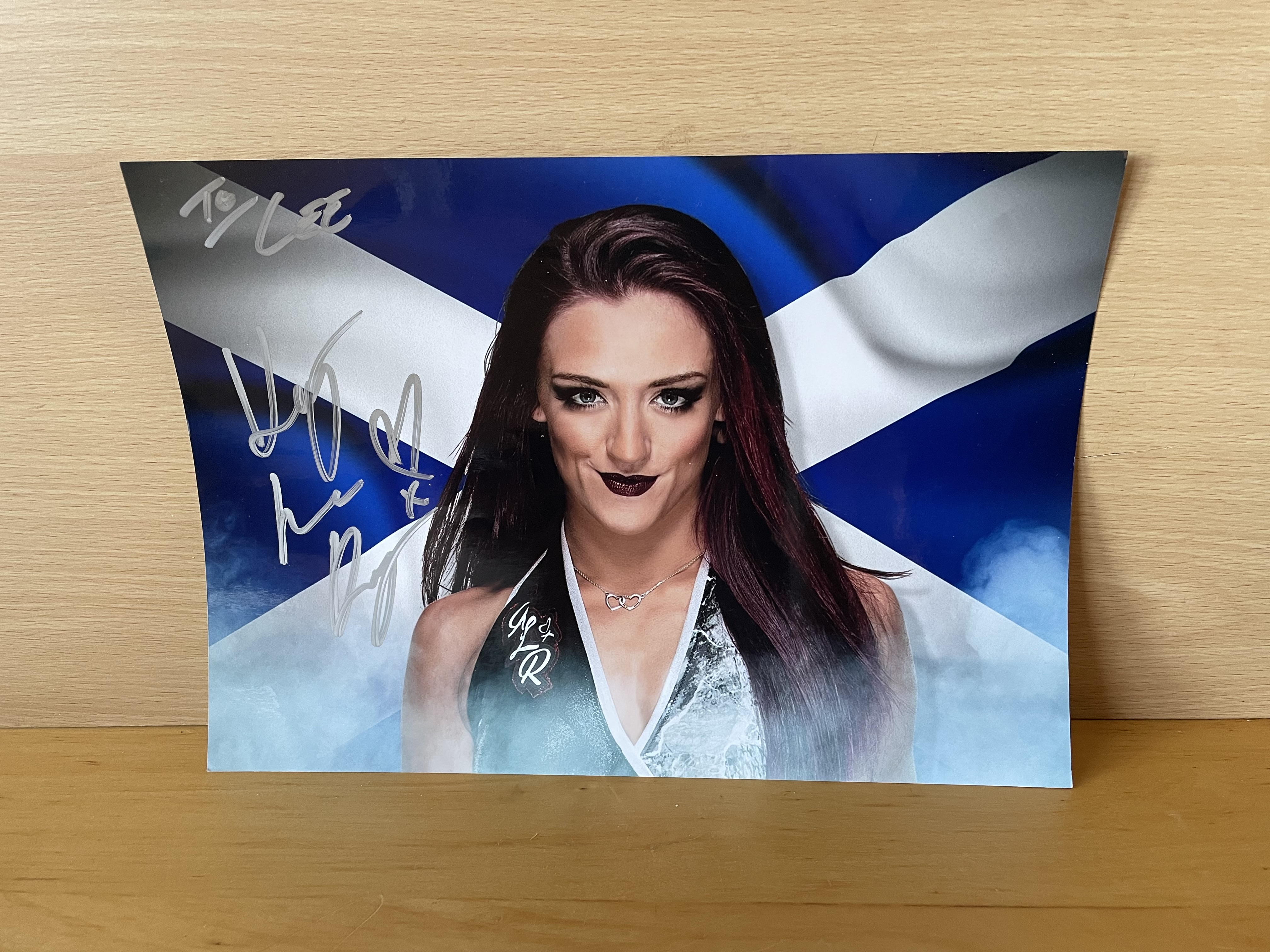 Kay Lee Ray Signed Colour A4 Image