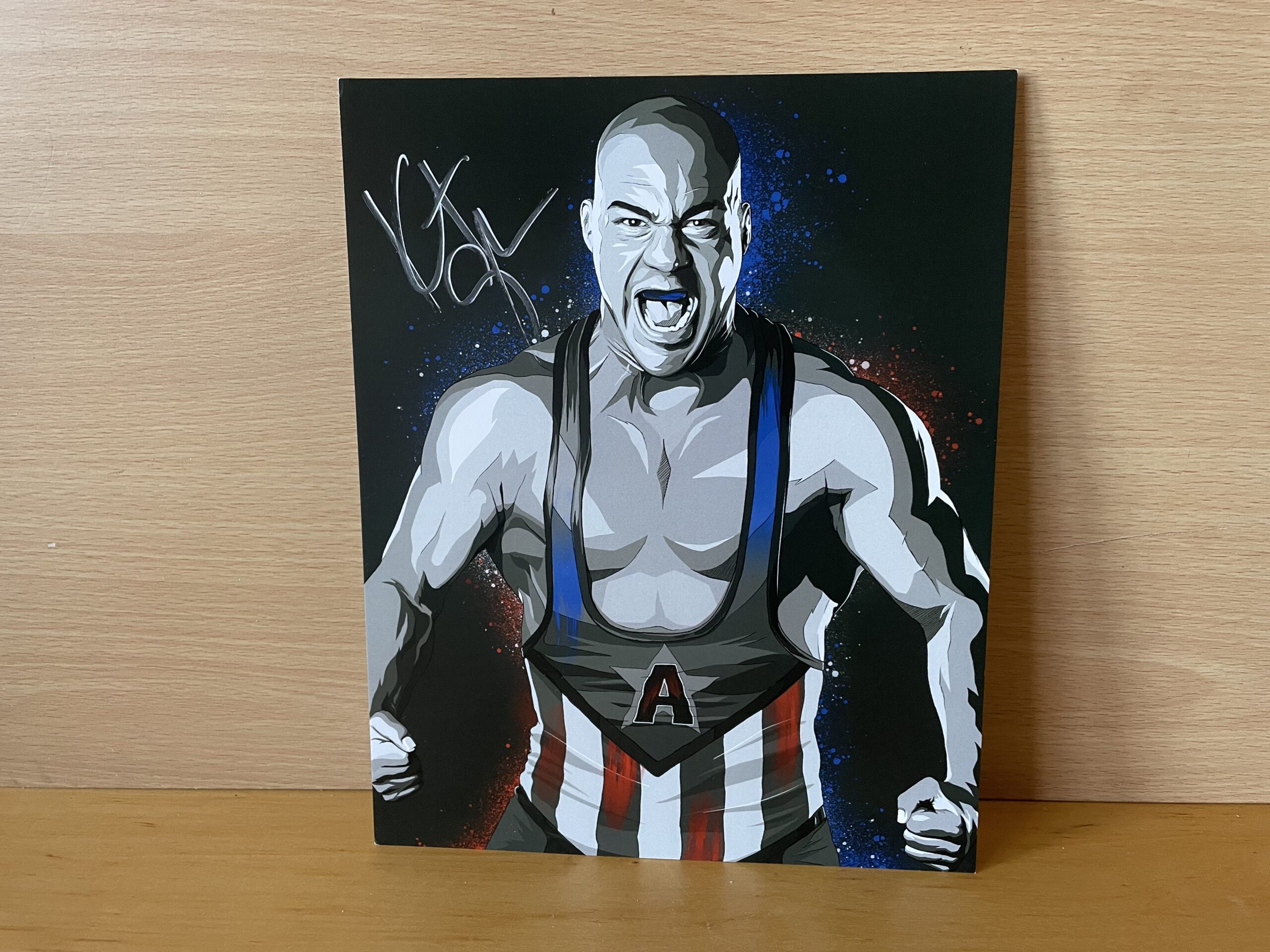Kurt Angle Signed A4 Colour Image