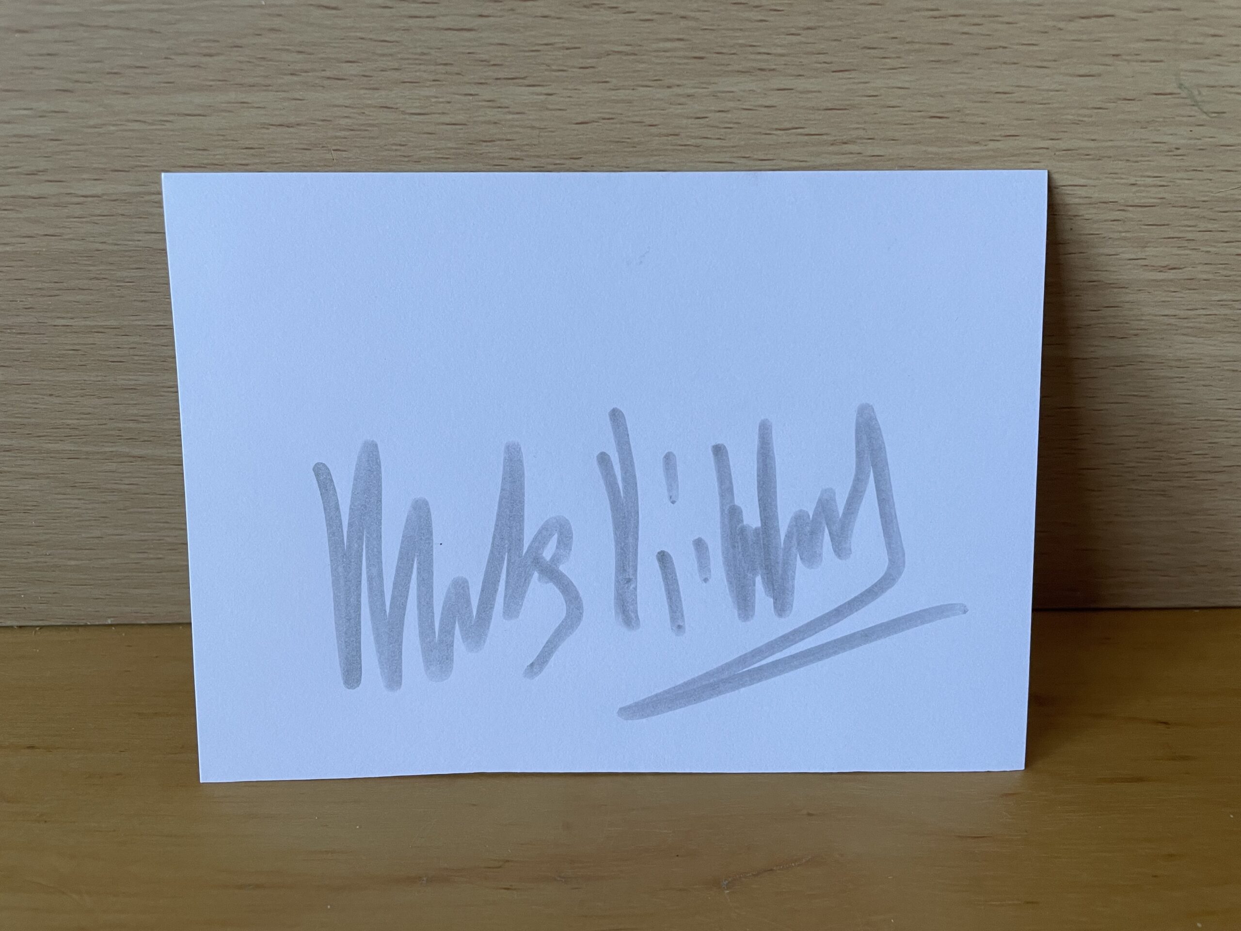 Mads Mikkelsen Signed White Card