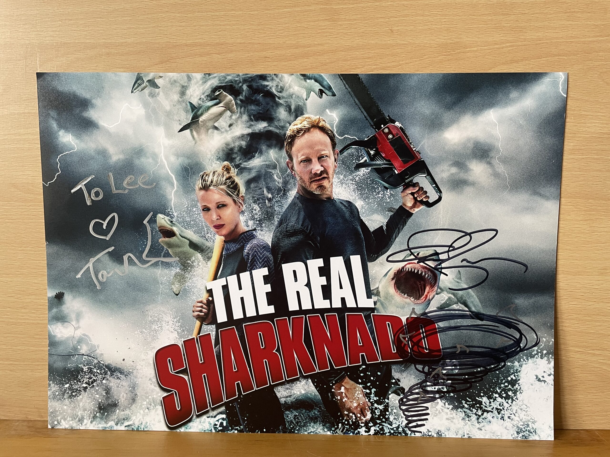 Ian Ziering and Tara Reid Signed A3 Colour Picture