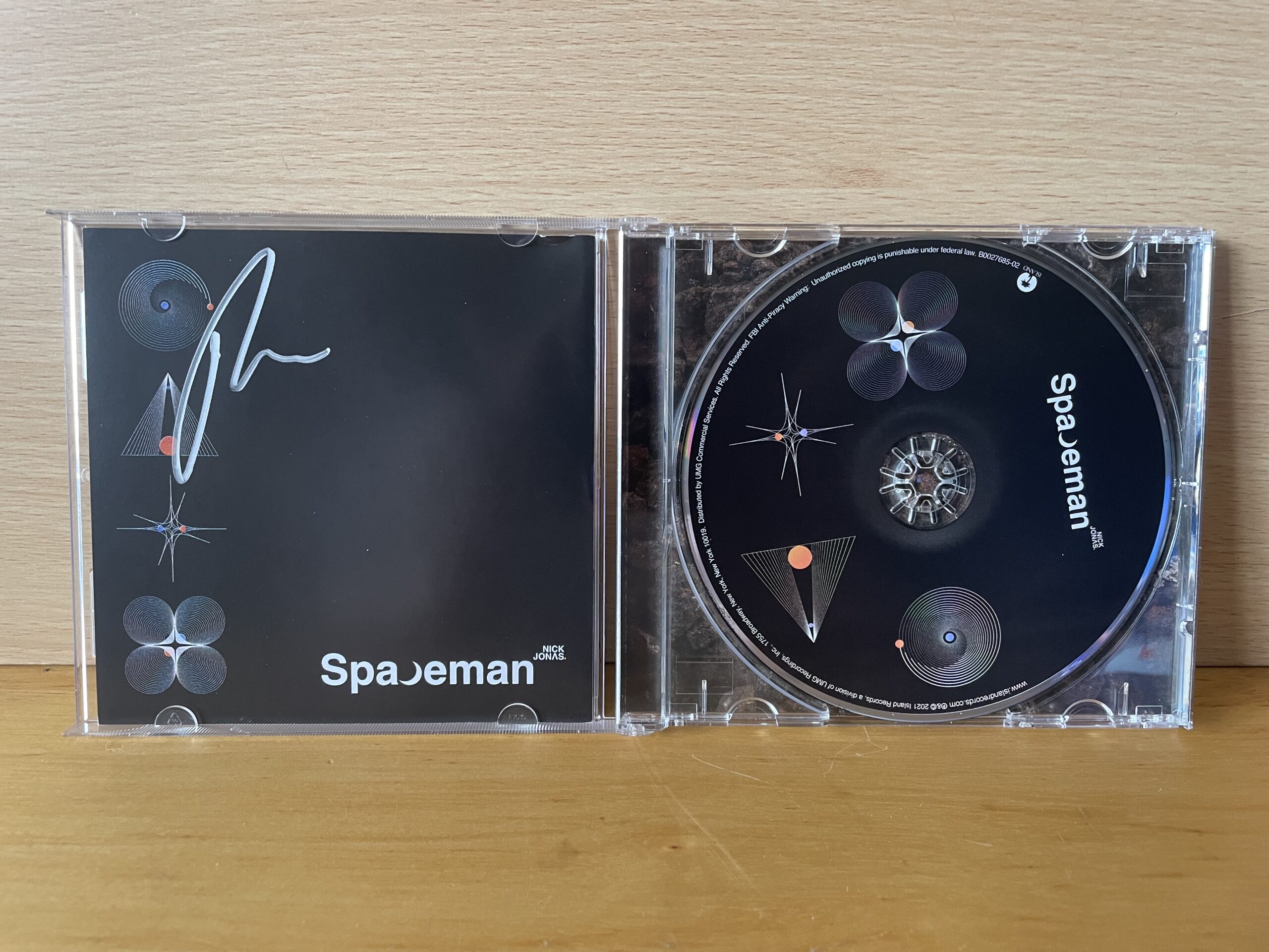 Nick Jonas Signed CD Cover