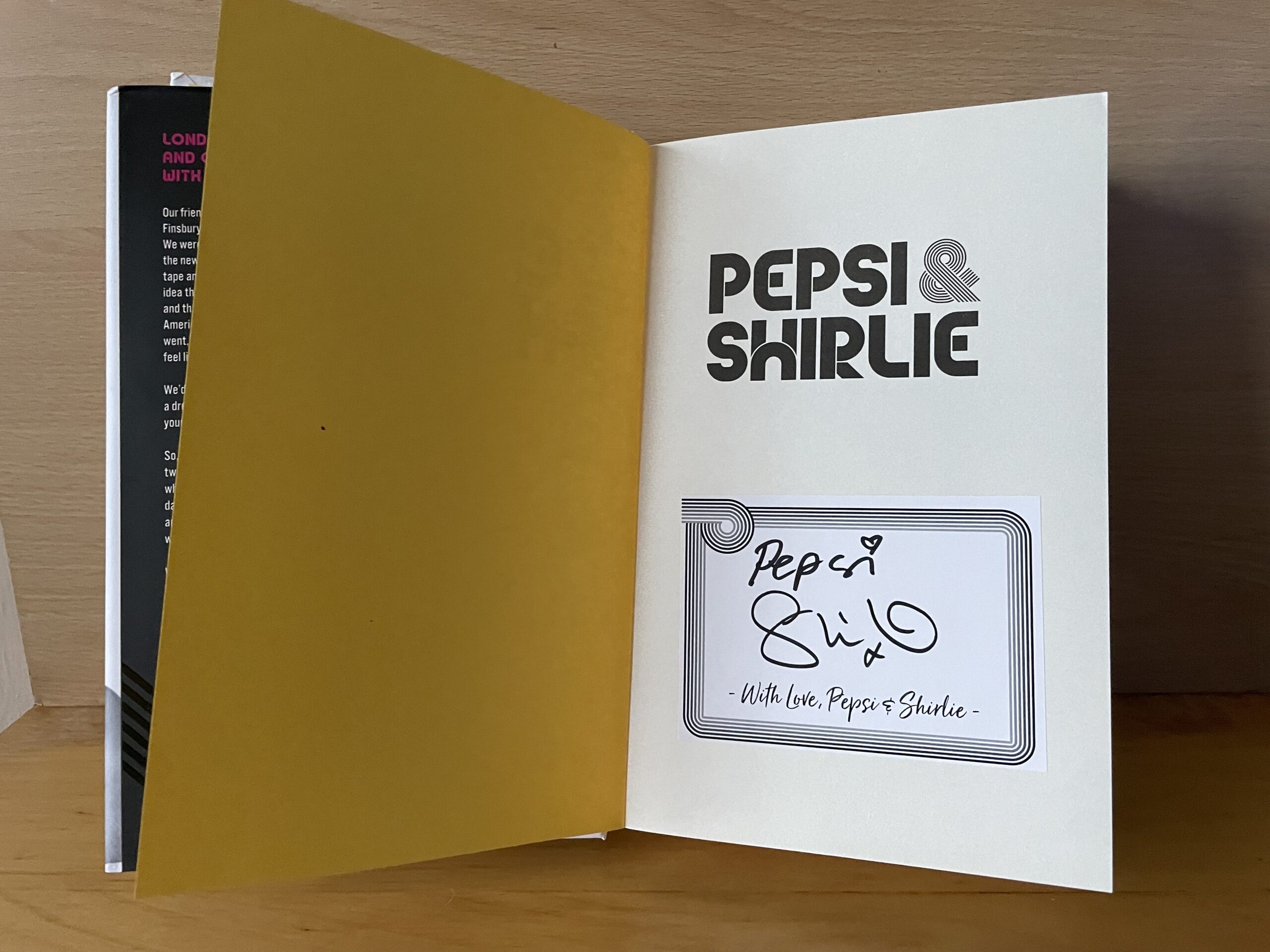 Pepsi & Shirlie Signed Book