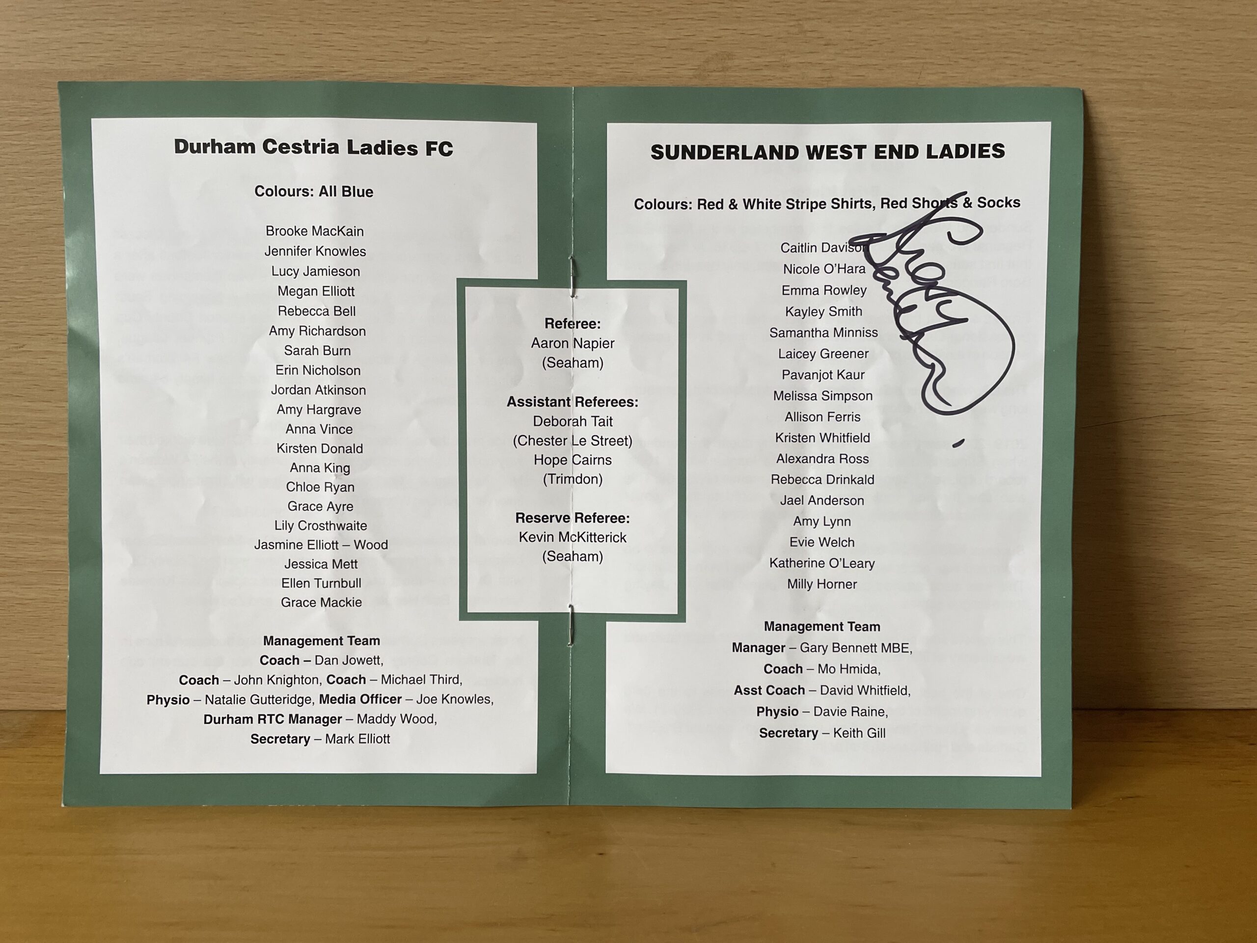 Gary Bennett Signed Football Programme